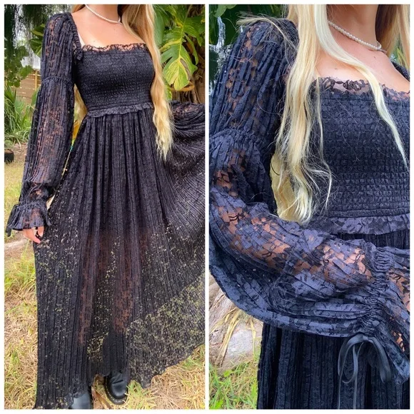 uo fairuza lace maxi dress - Picture 1 of 9